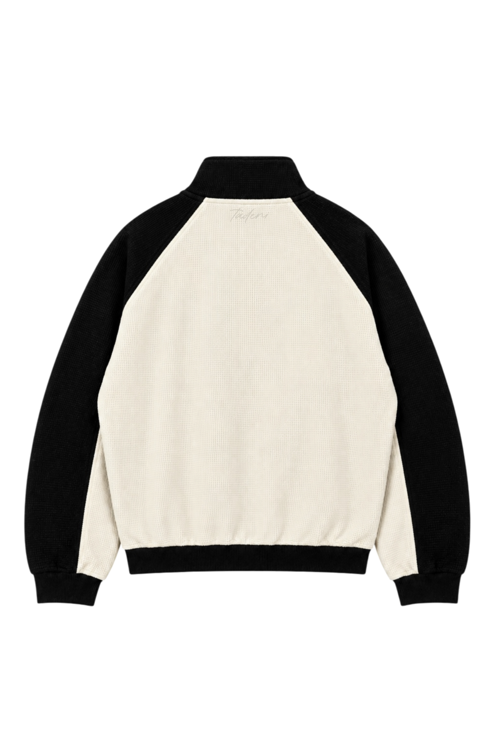 Signature Waffle Track Jacket – Black/Beige